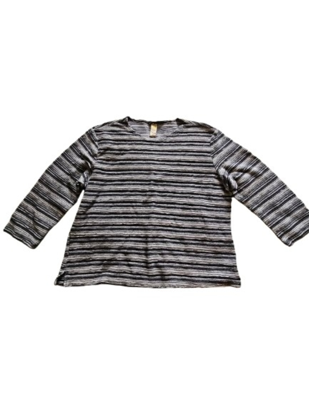Women’s Striped Long Sleeve Tunic - Black & White